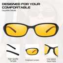 SODQW Rectangle Oval Sunglasses for Women Polarized 90s Vintage Small Sun Glasses Trendy Narrow Ladies Shades UV400