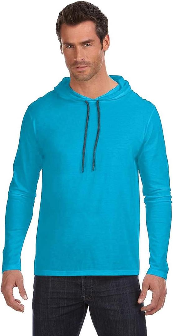 Gildan - Softstyle Lightweight Hooded Long Sleeve T-Shirt - 987, Medium