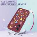 FUXICASE Case for iPhone 16, Silicone Shockproof Cover Women