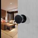Doorknob with Key Matte Black Round Ball Door Knob Passage Door Privacy Locking Interior/Exterior Door Knob/Berlin Series Lock for Room Door