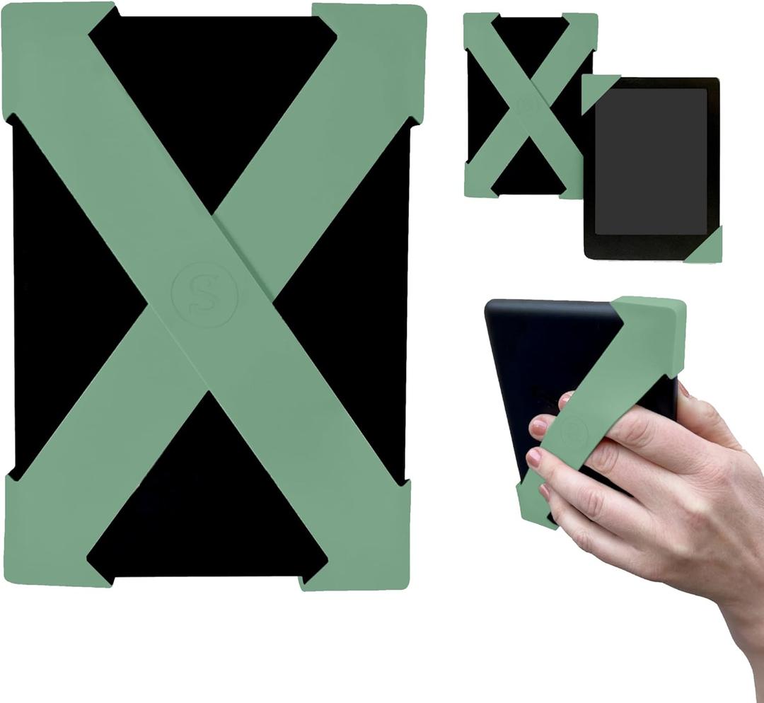 Strapsicle Hand Strap for Kindle - Holder for Paperwhite 11th Generation, 2022 & Signature Paperwhite (Pack of 2) - E-Reader Straps for Comfortable Reading Experience - Kindle Accessories & Gift (Large Paperwhite Signature Colorsoft 6.8 Gen 11 12, Sage Green)