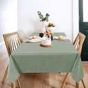 sancua 2 Pack Sage Green Tablecloth 60 x 102 Inch, Rectangle Table Cloth for 6 Feet Tables - Stain and Wrinkle Resistant Washable Polyester Table Cover for Dining Tables, Buffet Parties and Camping