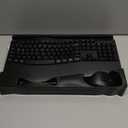 Wireless Keyboard and Mouse Combo, 2.4G Full Size Wave Keys Ergonomic Keyboard with Wrist Rest and 3-Level DPI Adjustable Wireless Ergonomic Mouse for Windows, Mac OS Desktop/Laptop/PC(Black)