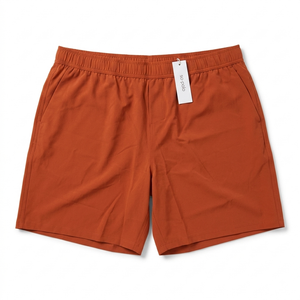 ODODOS Men's Athletic Shorts with Pockets 7" Quick Dry Lightweight Workout Gym Running Shorts, Rust, XX-Large