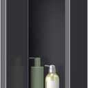 Stainless Steel Shower Niche 8 x 36 Inch,Matte Black 3-Tier Niche for Shower Wall,No Tile Needed Recessed Built-in Nich de Douche Waterproof