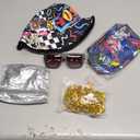 Gionforsy Hip Hop Costume Kit 80s 90s Outfits Accessories Rapper Accessories Bucket Hat Sunglasses Gold Chain Ring (90s Vintage)