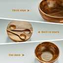 JOYMAY Salad Bowls Wood Salad Bowl Set with Lid 11.8 Inch Large Wooden Bowls Set Acacia Wood Serving-Bowl with Serving Utensils Bowl for Kitchen, Dining, Party