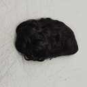 Natural Wavy Human Hair Wigs with Bangs Black Loose Wave Wigs for Women None Lace Front Wigs Loose Body Bob Wig Brazilian Virgin Human Hair Glue less Loose Curly Wig for Daily (14 Inch)