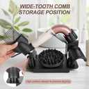 Affogato Hair Dryer Holder Stand Compatible with Dyson Supersonic r, Magnetic 4 Holes Countertop Hair Dryer Organizer, Steel Storage Rack for Attachments Diffuser/Nozzles