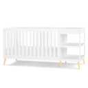 Delta Children Essex 4-in-1 Convertible Crib and Changer, Bianca White w/Natural