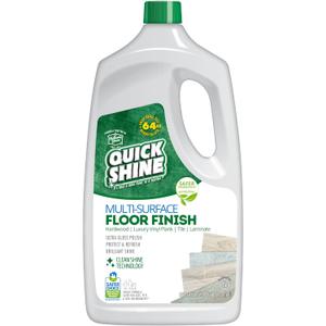 Quick Shine Multi Surface Floor Finish 64oz | Cleaner & Polish to use on Hardwood, Laminate, Luxury Vinyl Plank LVT, Tile & Stone | Safer Choice w/Clean Shine Technology | Shine-Protect-Refresh, 64oz