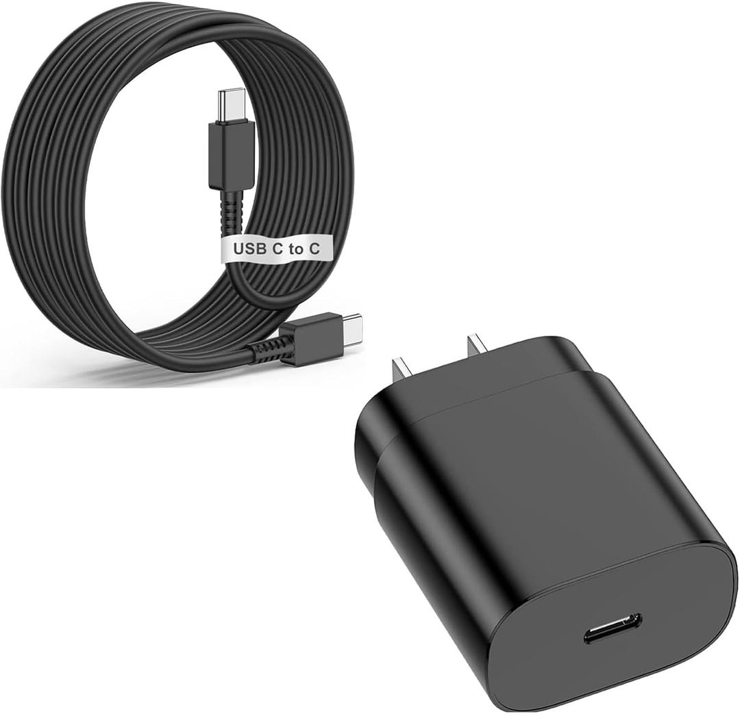 1 Pack-for Samsung Galaxy S23 S22, S21, Note 20 Fast Charging Type C,25w USB C Super Fast Charger Type C Wall Charger Block Android Phone Cable for Samsung Galaxy S20 Plus Ultra 6ft Black