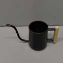Watering Can for Indoor Plants, 35 oz/1000 ml Metal Stainless Steel Pot with Long Spout for House Plants Bonsai Outdoor Garden Flower Decorative (Black)