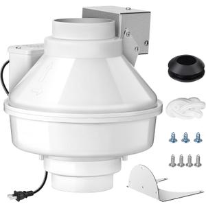 New Upgrade Dryer Booster Fan 4 Inch | 167 CFM | Auto-On |, Compatible with DBF 110 Vent Booster Fans Increase Exhaust Pressure, with Plug Efficient, Dryer Vent Booster Fan 4 Inch