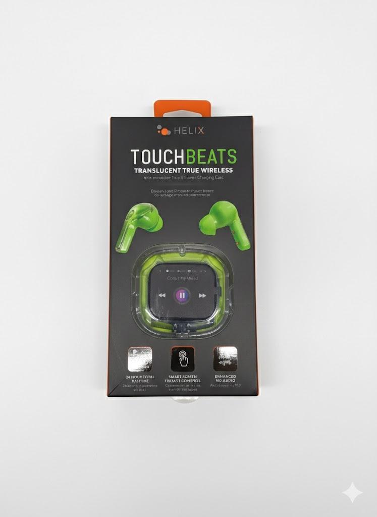 HELIX Touchbeats Translucent True Wireless