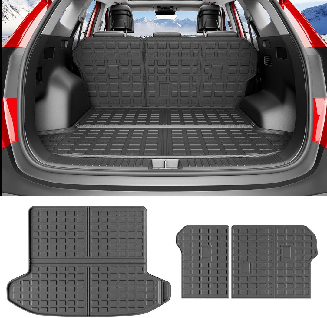 xipoqix Cargo Mat Backrest Mat Compatible with 2023-2026 Kia Sportage (Not PHEV) Cargo Liner Back Seat Protector TPE Replacement for 2023-2026 Kia Sportage Accessories (Trunk Mat+Backrest Mats)