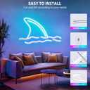 Lamomo RGB Neon LED Strip Lights, 16.4Ft Led Neon Rope Lights with App Remote Control, Music Sync, Indoor IP65, Waterproof, Flexible DIY Lights Design for Bedroom, Living, Gaming Room, Party Decor