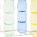 TOSSWARE POP 14oz Vino - Color Series SET OF 12, Premium Quality, Recyclable, Unbreakable & Crystal Clear Plastic Wine Glasses