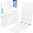 2 Pcs 11 x 17 Inch View Binders with Cover Pocket, 1 Inch, White