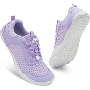 BARERUN Womens Water Shoes Quick-Dry Adjustable Athletic Hiking Water Sports Shoes Wide Toe Zero Drop Barefoot Shoes for Beach Swim Kayaking Surfing Walking Training Yoga Purple 7.5/ 6