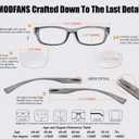 MODFANS 3 Pack Plastic Frame Spring Hinges Reading Glasses Vintage Quality Comfort for Men and Women +1.50
