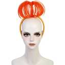 Orange Emotion Headband Anime Cosplay Wig Short Curly Funny Cute Costume Wigs for Women Unisex Halloween Party