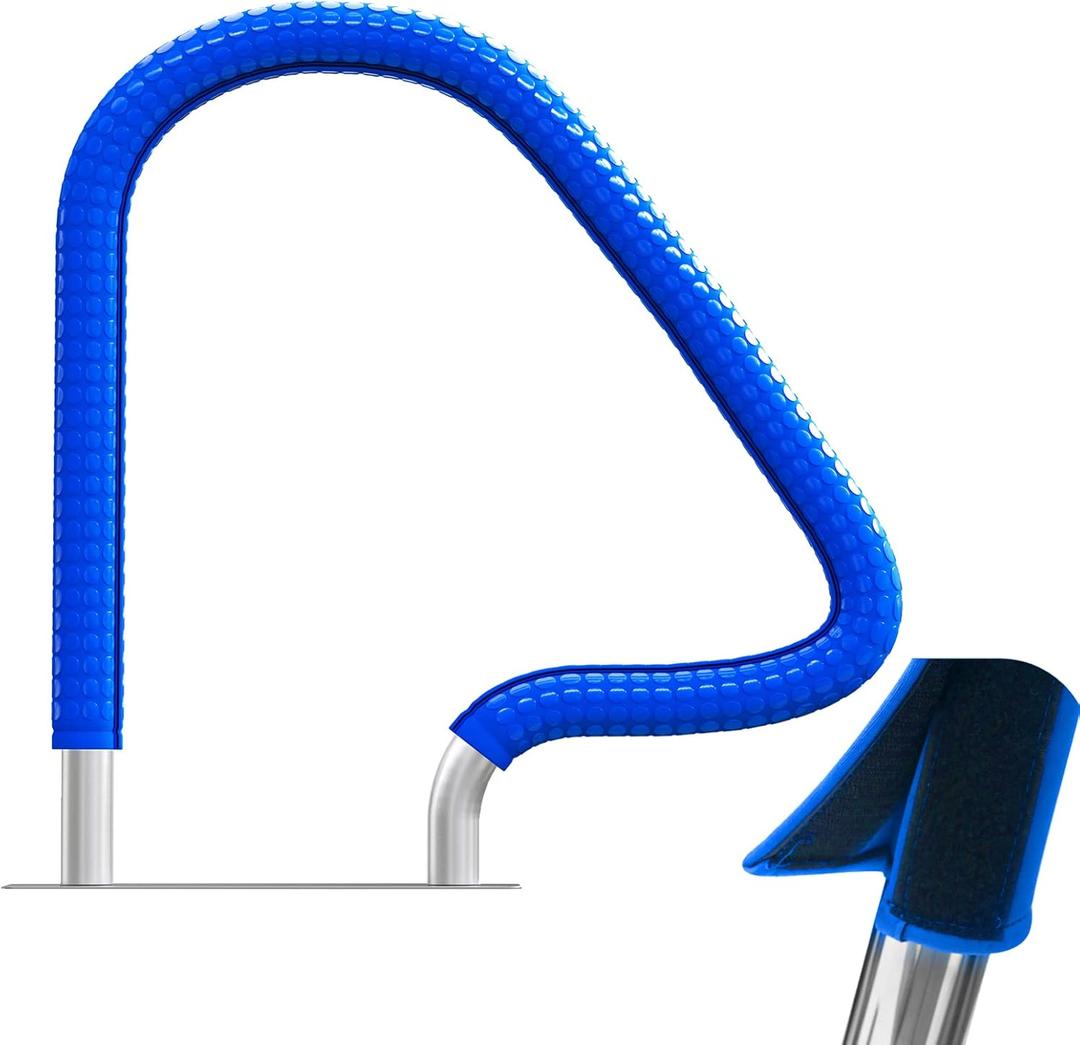 Moleney Pool Handrail Cover, Slip Resistant Pool Hand Railing Grip Sleeve, Rail Grip for Swimming Pool Hand Railing Cover, Safety Grip Sleeve(10 feet, Royal Blue) (Velcro Type with Drip)