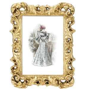5x7 Picture Frames Vintage Photo Frame with Glass Front Antique Picture Frame for Tabletop Wall Hanging (5x7, Light Golden)