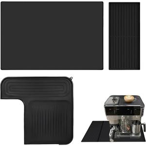 3-Piece Silicone Coffee Mat Set for Ninja ES601/ES701 - Compatible Non-Slip Waterproof Top/Bottom Mats & Drip Tray - Countertop Protector for Ninja Luxe Caf Espresso Accessories