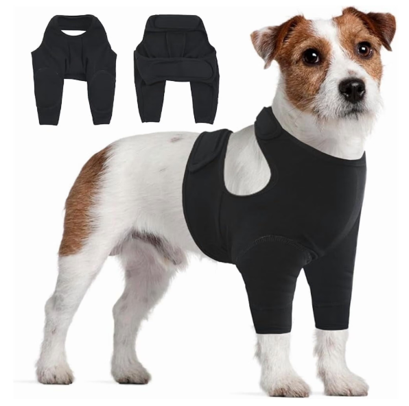 Nanaki Surgery Dog Recovery Suits for Front Legs, Dog Leg Sleeve to Stop Licking, Doggy Anti-Lick Wounds Pants, Pet Wound Cover Protective Sleeves Arm Protector for Injuries & Joint Pain