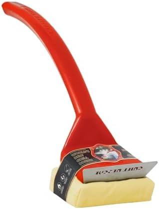 Grill Rescue Griddle Brush –Bristle-Free, Heavy-Duty Griddle Cleaner for Flat Tops & BBQ Griddles | Heat Resistant, Safe for Nonstick Surfaces, Cast Iron & Stainless Steel (Griddle Handle Only, No Scraper)