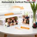 3 x 3 Pack Acrylic 4x6inch Magnetic Picture Frame,Double Sided,10+10mm Thick Block,Picture Frames Acrylic Photo Scalloped Frames Freestanding Gifts for Desk,Fridge, Locker,Office Cabinet(Clear,4x6)
