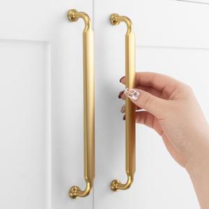 ASKANO 5 Pack 7-1/2 Inch Hole Centers, Brushed Gold Cabinet Pulls Gold Cabinet Handles Gold Kitchen Hardware for Cabinets ZP2302 Drawer Bedroom Dresser Bathroom Vanity Cupboard