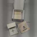 RODIFFY 3 Carats Pear Cut Moissanite Ring for Women, Lab Created D Color VVS1, 14K Gold Plated S925 Silver Engagement Ring with Pavé Band (14K Silver, 7)