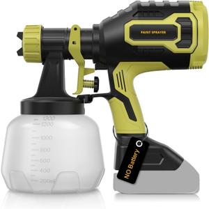 Cordless Paint Sprayer Compatible with Dewalt 20V Battery(Battery Not Included),1000ml/min High Flow,1200ml Container, 150 Din/s Max Viscosity, Paint Sprayer for Furniture & Cabinets