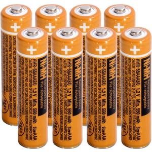 NI-MH AAA Rechargeable Battery 1.2V 550mah 8-Pack hhr-55aaabu AAA Batteries for Panasonic Cordless Phones, Remote Controls, Electronics