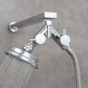 Tecmolog G1/2 Shower Diverter Shut Off Valve Brass Shower Head Splitter 2 Way for Bathroom, Chrome, DSF014A