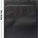 100 Pack Smell Proof Bags 3 x 4 Inch Resealable Mylar Bags Foil Pouch Bag Flat Bag Matte Black
