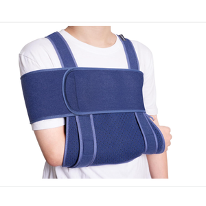 Velpeau Arm Sling for Sleep, Shoulder Immobilizer for Women & Men - Very Soft Sling for Rotator Cuff Tear, Fractured, Dislocation, Broken, Postoperative, Fits Left & Right (Blue, M: Bust 31.5-39.5″)