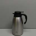 Cresimo Thermal Coffee Carafe 68oz / 2L - 12 Hours Hot Beverage Dispenser, Insulated Stainless Steel Carafe for Liquids, Coffee Carafes For Keeping Hot Water Dispenser for Parties - Large Tea Flask (Silver)