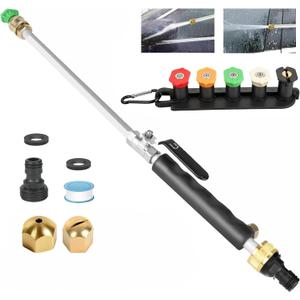 Jet Nozzle High Pressure Hose Nozzle, 7-1 high pressure power washer wand, versatile cleaning tool for gutter, Patio, Car Wash,Gardening, Built to Last for homeowners & garden (7-in-1)
