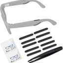 Speaker Dust Filter Stickers Compatible with Ray-Ban Meta (Gen 2) Smart Glasses 10PCS Acoustic Mesh Set + Precision Tweezers & Optical Care Sheets, Easy Install Eyewear Accessories