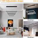 Modern Ceiling Pendant Light, LED Chandelier with Remote Control Dimmable 3 Color Mode & Brightness, Anti-Flicker Pendant Lights Kitchen Island Light Fixture for Dining Room Living Room, 15.74in+23.62in+31.49in