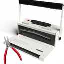 Coil Binding Machine with Electric Coil Inserter and Adjustable Side Margin | 20 Sheet Punch Capacity | Bind up to 440 Sheets | 46 Fully Disengageable Dies | 4:1 Pitch 