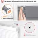 LazBlinds No Drill Blinds for Indoor Windows, Blackout Roller Shades, Cordless Window Blackout Blinds, Thermal Insulated Fabric UV Protection for Home and Office, 33" W x 48" H, Grey