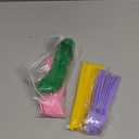 Vesici 50 Set Spring Plastic Cutlery Set Green Paper Napkins Purple Pink Yellow Red Orange Plastic Silverware DIY Heavy Duty Disposable Spoons Forks and Knives Bulk for Spring Holiday Party (Multicolor)