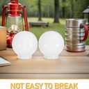 Lurrose 3 Pack Acrylic Globe Lamp Shade Replacement 5.90 Inch Round Ball Lampshade Cover for Indoor Outdoor Wall Street Light Fixtures