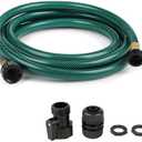 FUNJEE Garden Hose Leakproof for Gardener: 1/2” PVC Water Hoses with GHT Fittings - 10 FT No Kink and Flexible for Outdoor Watering