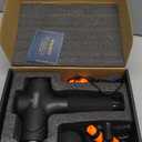 TOLOCO Massage Gun Deep Tissue, Percussion Massage Gun with 10 Replacement Heads, Super Quiet Portable Electric Massager for Athletes, Relax, Black