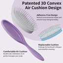 2 x NewSea Detangling Brush  Anti-Static, Flexible Bristles for Wet & Dry Hair, Eco-Friendly, Purple, for Straight & Wavy Hair